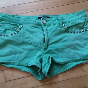 Green short shorts